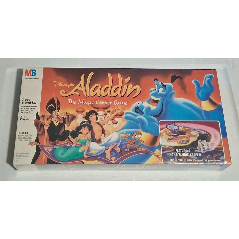 Vintage Aladdin Magic Carpet Board Game Milton Bradley 1992 Disney New Sealed